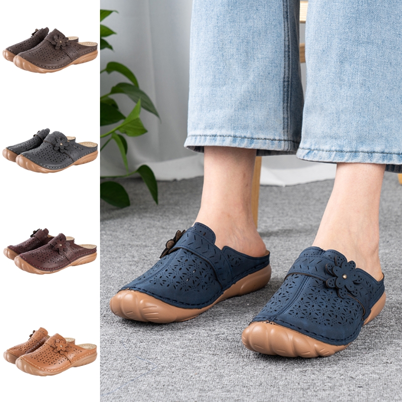 Women's Soft Sole Knot Mules – Breathable Mesh Slip-On Clogs, Round Toe, Non-Slip, Arch Support, Lightweight Summer Sandals (Multiple Colors)