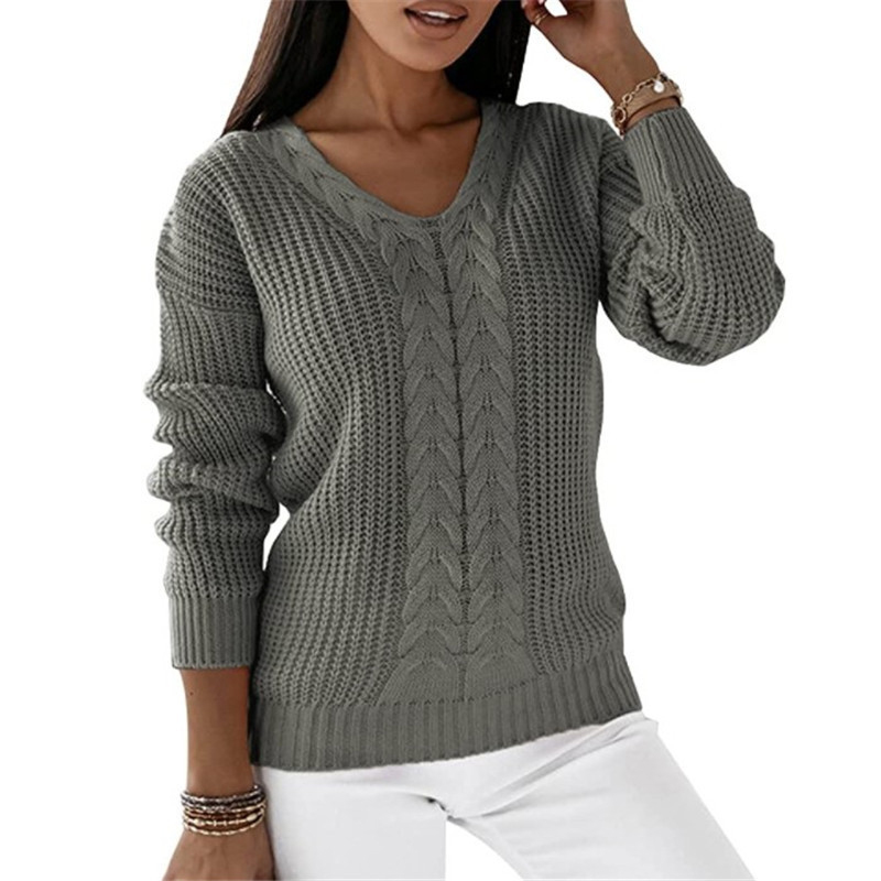 WOMEN KNITTED JUMPERS,LONG SLEEVE LADIES WARM WINTER KNITTED JUMPER SWEATER  TOP