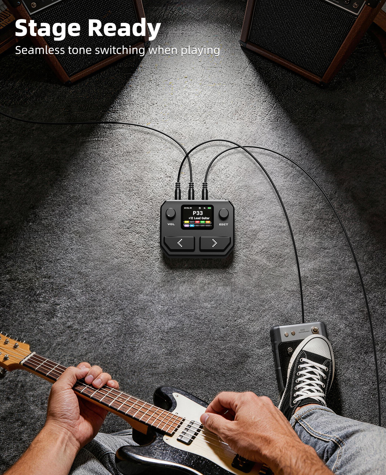 New Guitar Modeling IR Cabinets Multi-Effects Pedal Stereo 125 Effect Processor