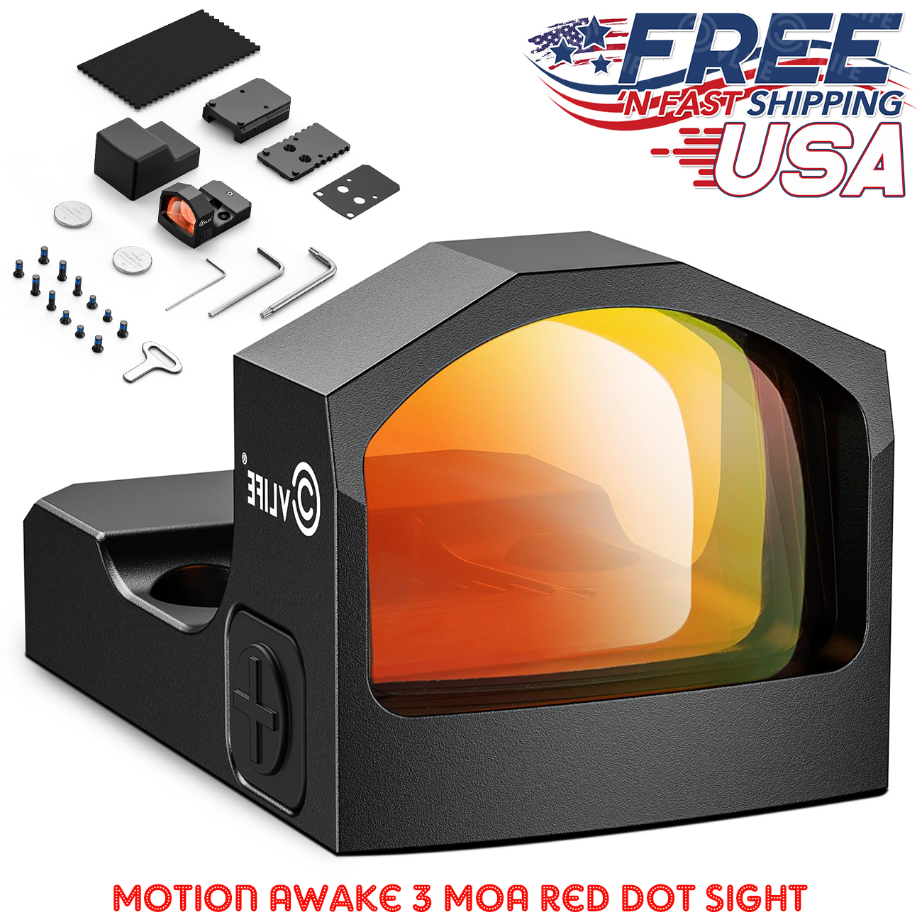 CVLIFE Motion Awake Red Dot and Loupe, réglage automatique de la